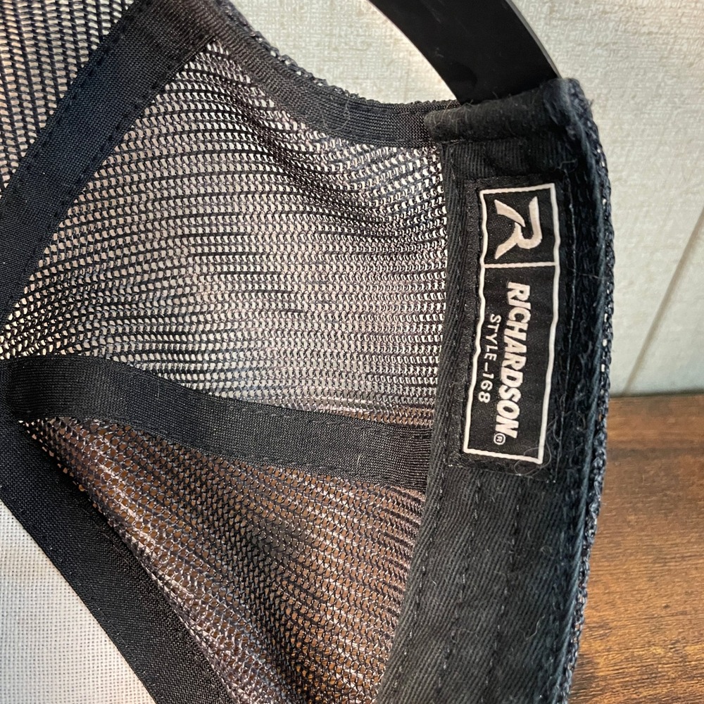Richardson 168 Asimpa Pipeline Services APS Leather Patch Trucker Hat Snapback - Picture 7 of 9